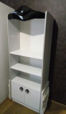 Книжкова шафа MUSVENUS з колекції Sport white, 72 × 39 × 188 см, МДФ
